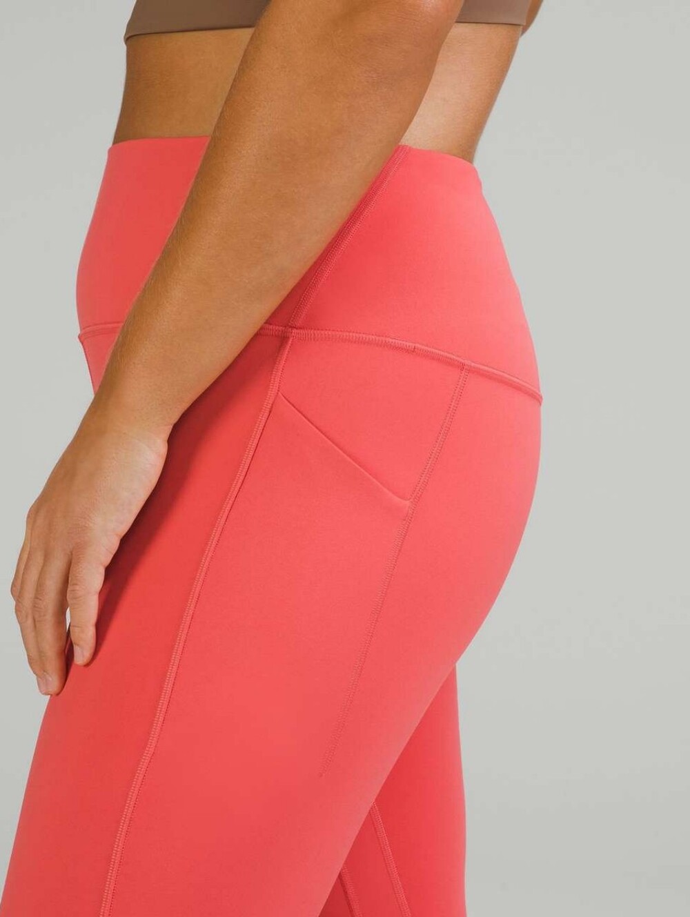 Lululemon Align High-Rise Crop with Pockets 23" Pale Raspberry Double Lined - Picture 2 of 9